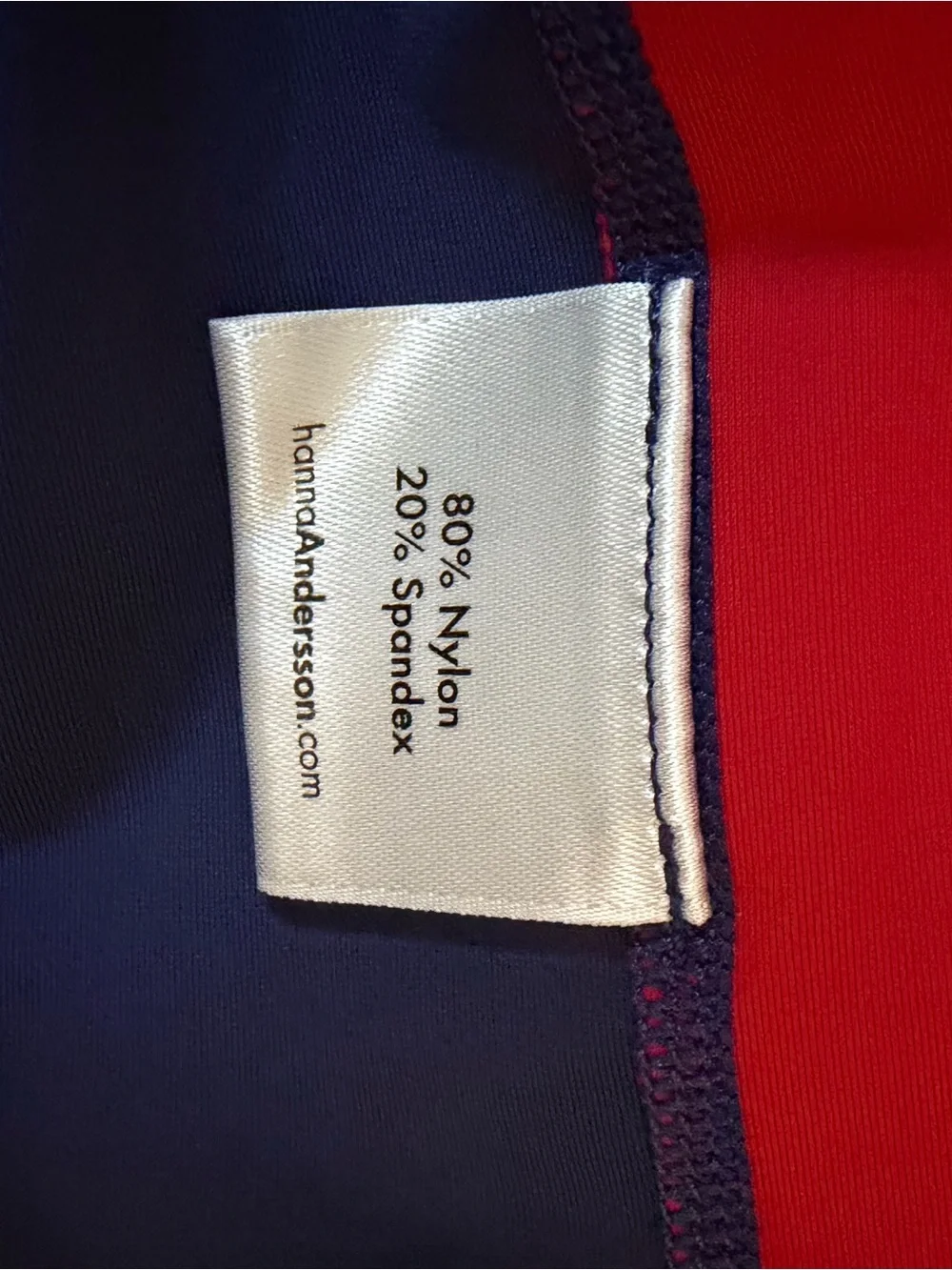 Hanna Andersson Navy and Red Long-Sleeve Rashguard Swim Top - Size 14
